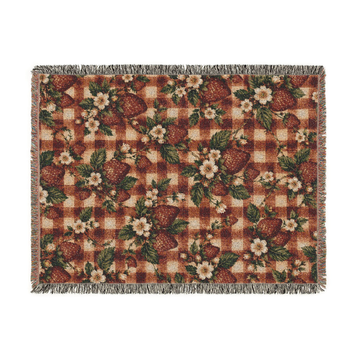 Strawberry Woven Throw Blanket