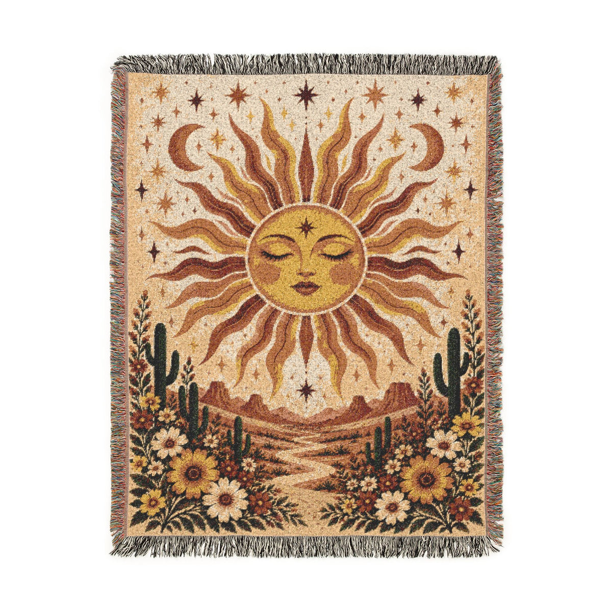 Boho Sun Woven Blanket
