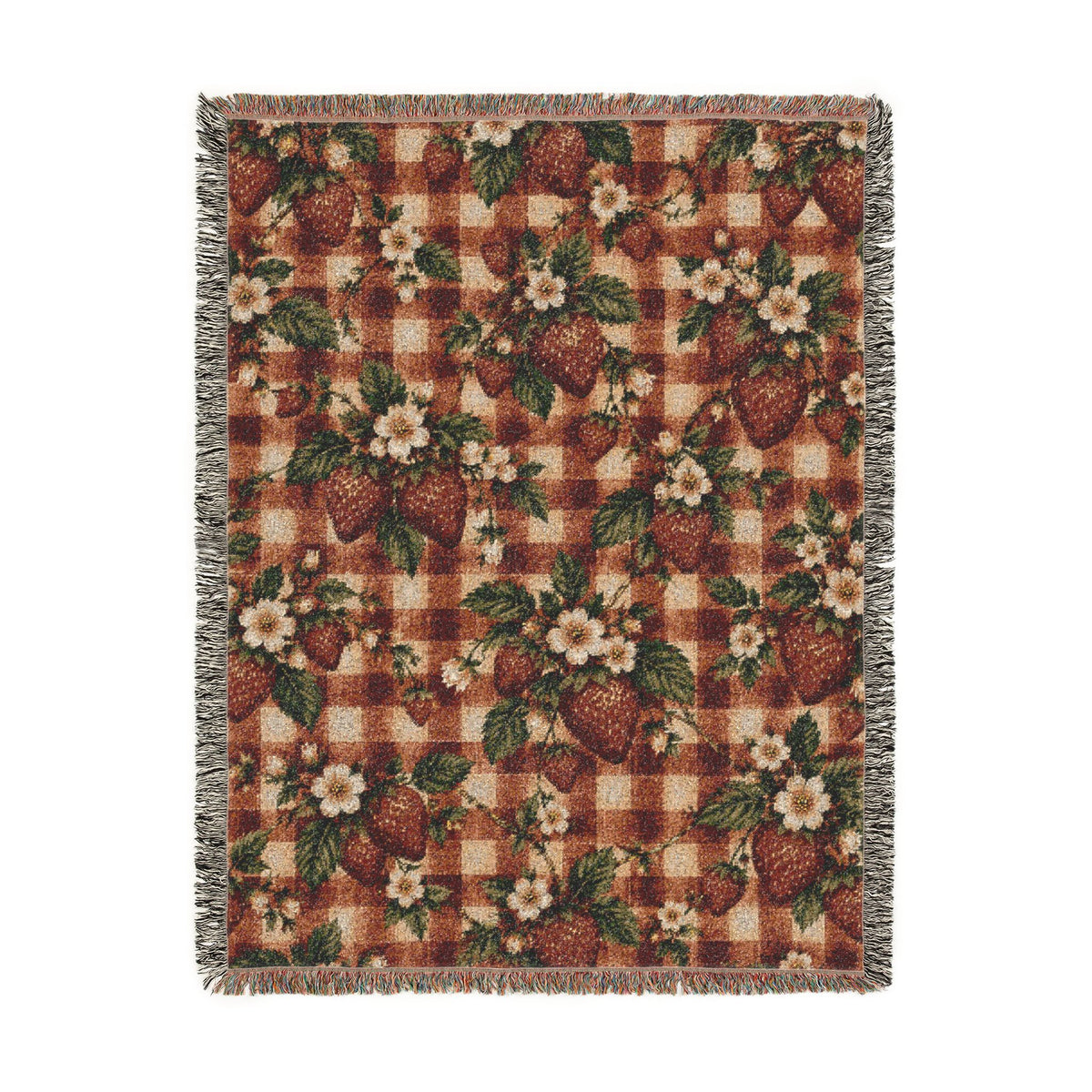 Strawberry Woven Throw Blanket