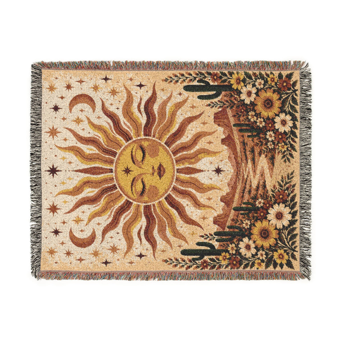 Boho Sun Woven Blanket