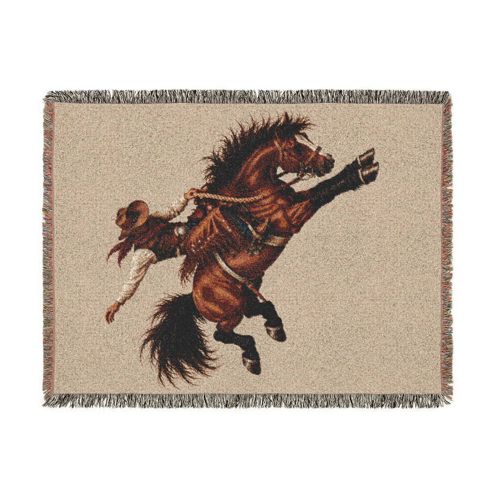 Rodeo Cowboy Woven Blanket