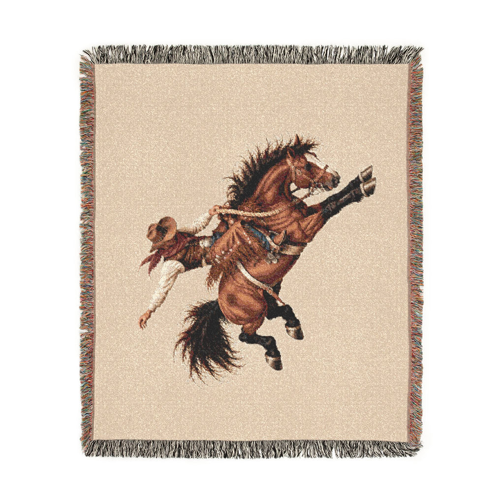 Rodeo Cowboy Woven Blanket