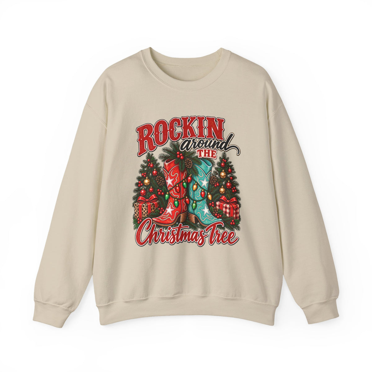 Rockin Around the Christmas Tree Western Cowgirl Sweatshirt