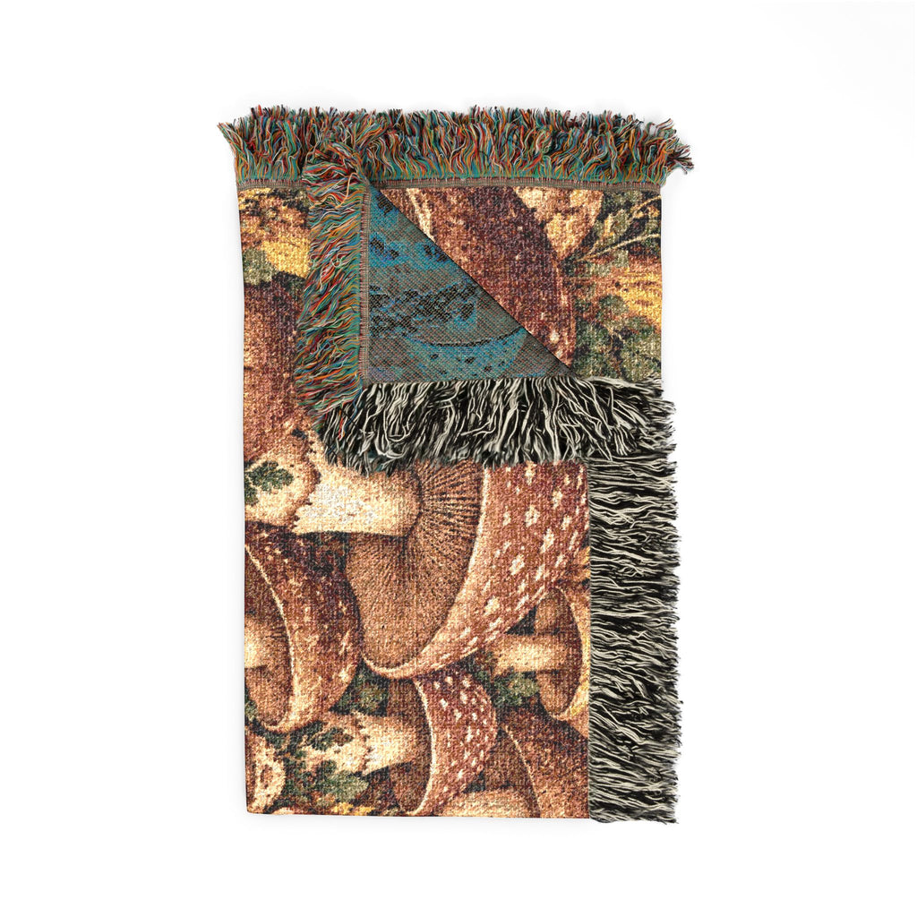 Mushroom Woven Throw Blanket