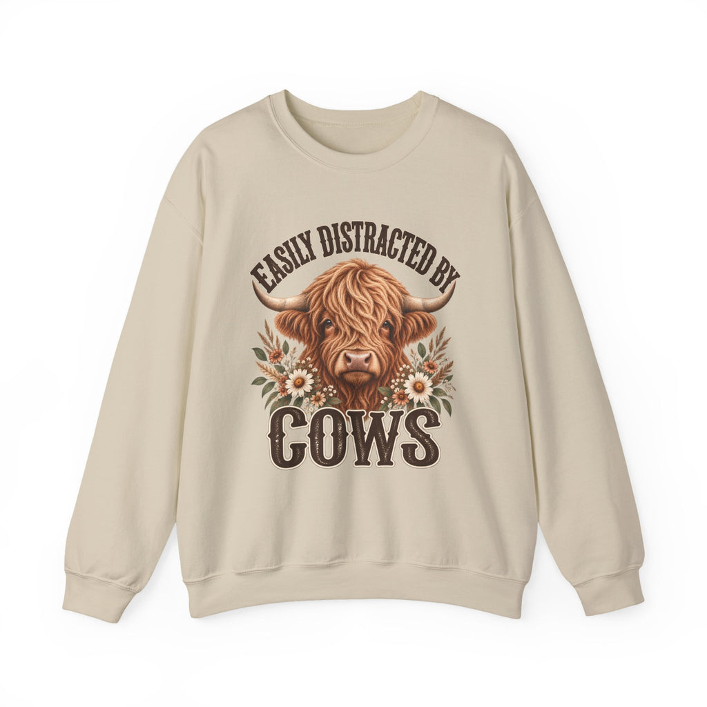 Easily Distracted by Cows Sweatshirt
