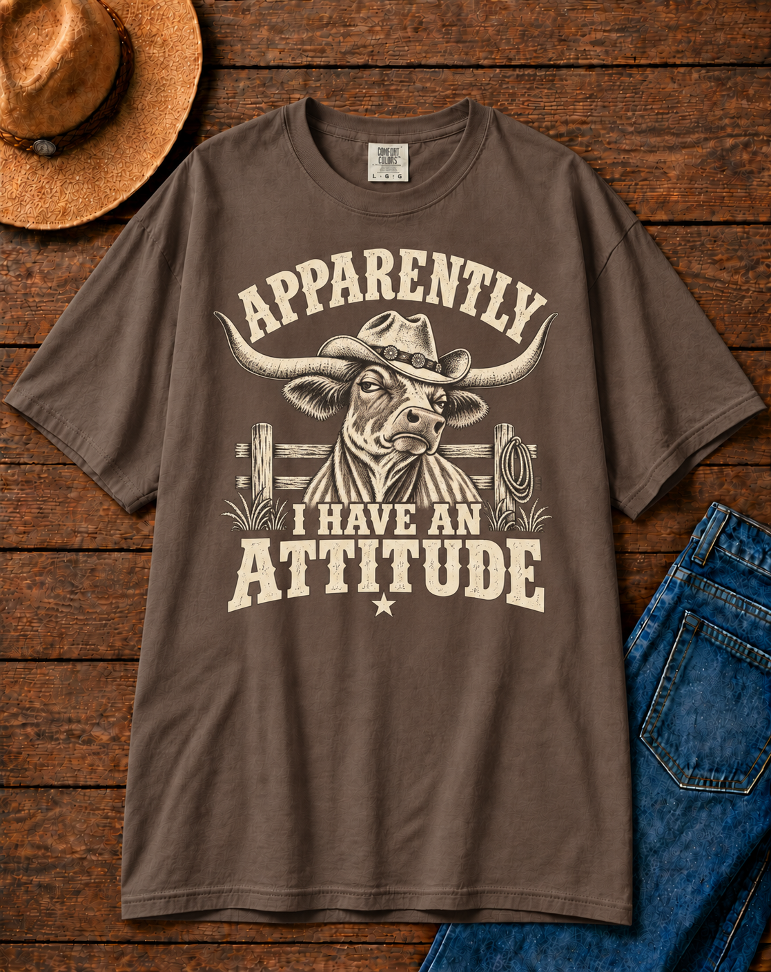 Apparently I Have an Attitude Cow Shirt