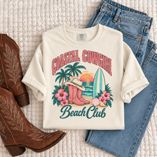 Coastal Cowgirl Beach Club T-Shirt