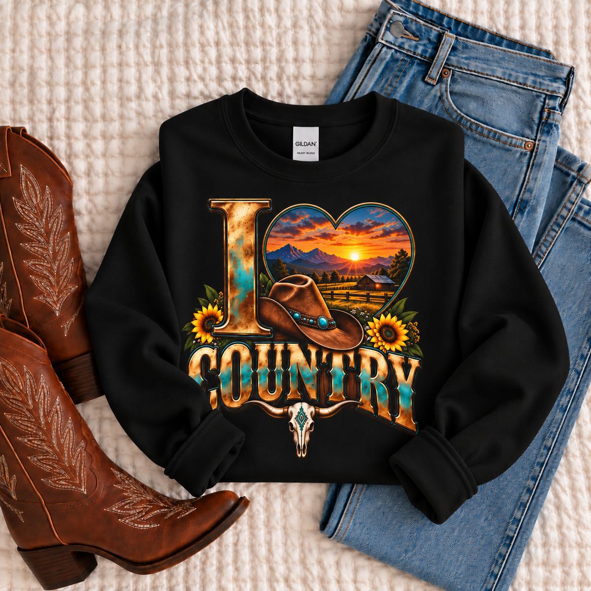 I Love Country Sweatshirt