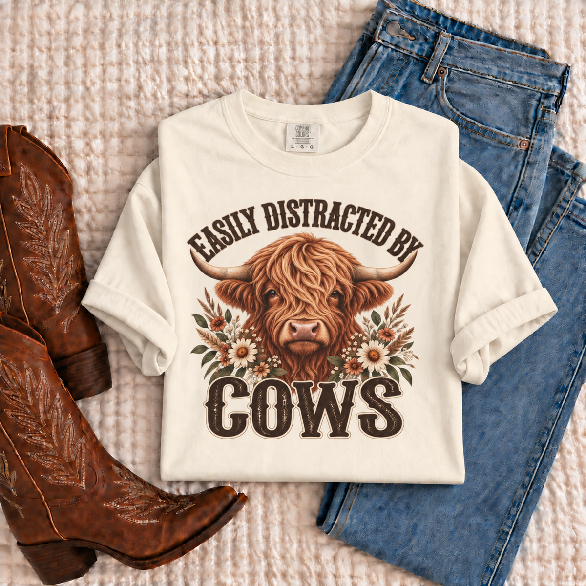 Easily Distracted by Cows Shirt