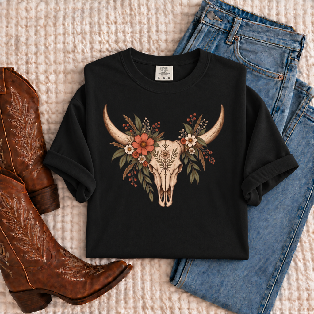 Western Bull Skull Shirt