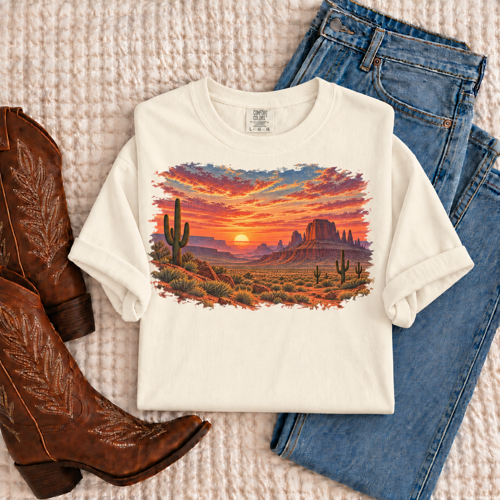 Desert Sunset Graphic T-Shirt