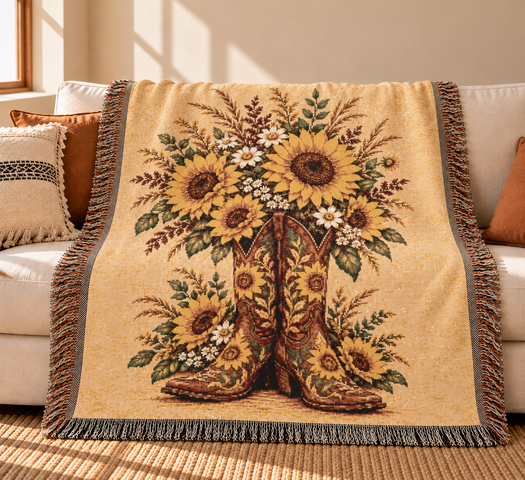 Sunflower Woven Blanket