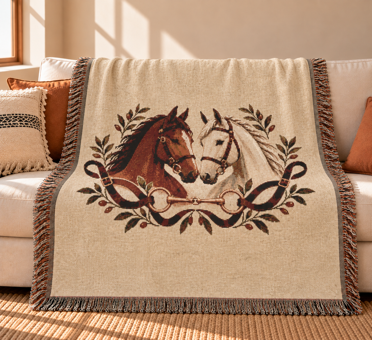Equestrian Woven Blanket