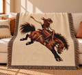 Rodeo Cowboy Woven Blanket