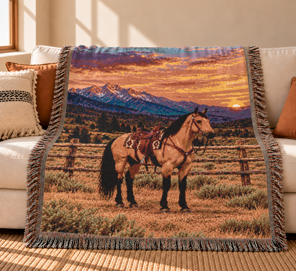 Buckskin Horse Woven Blanket