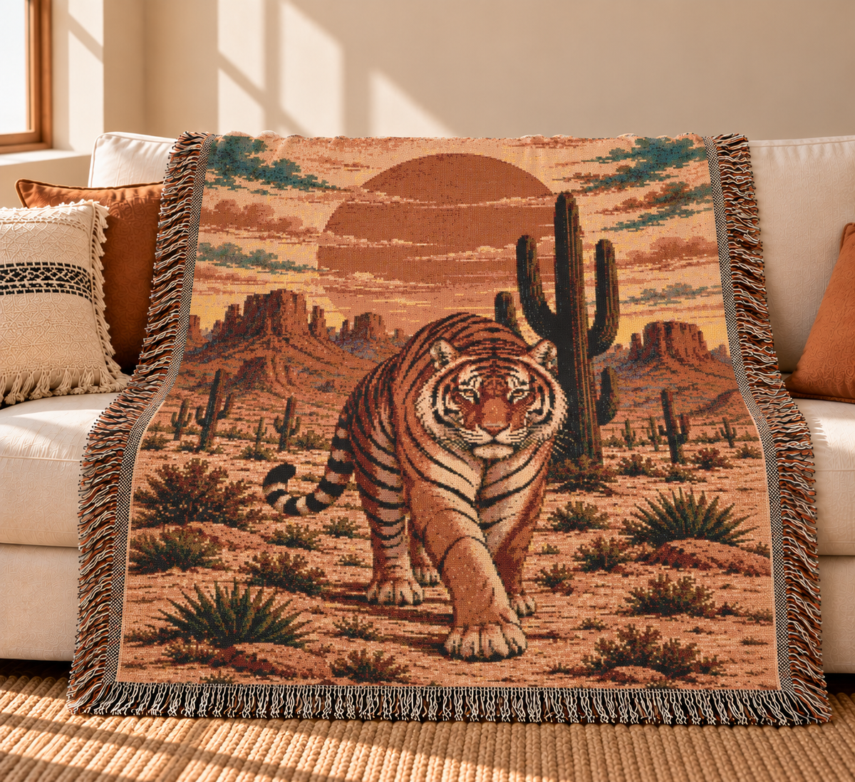 Tiger Woven Blanket