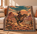 Western Dinosaur Woven Blanket