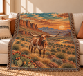 Rustic Western Throw Blanket