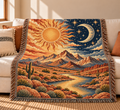 Sun and Moon Woven Throw Blanket