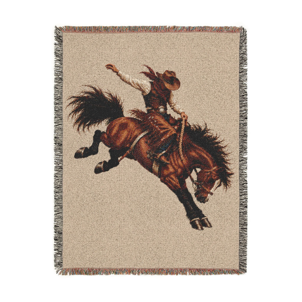 Rodeo Cowboy Woven Blanket