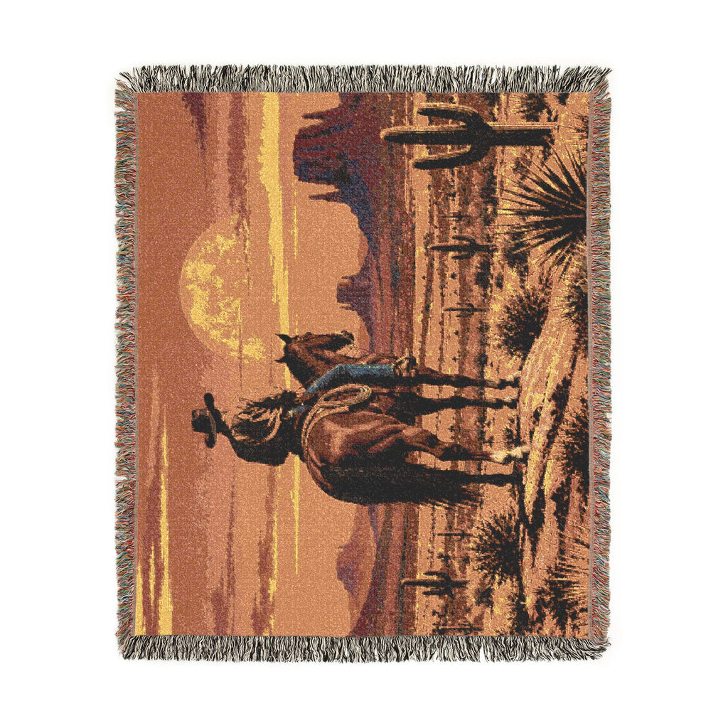 Cowboy Woven Throw Blanket