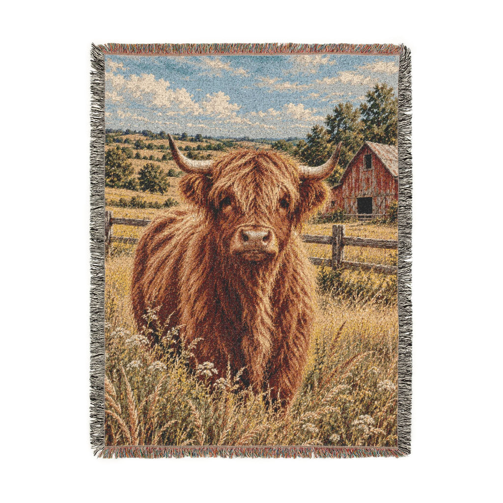 Highland Cow Throw Blanket