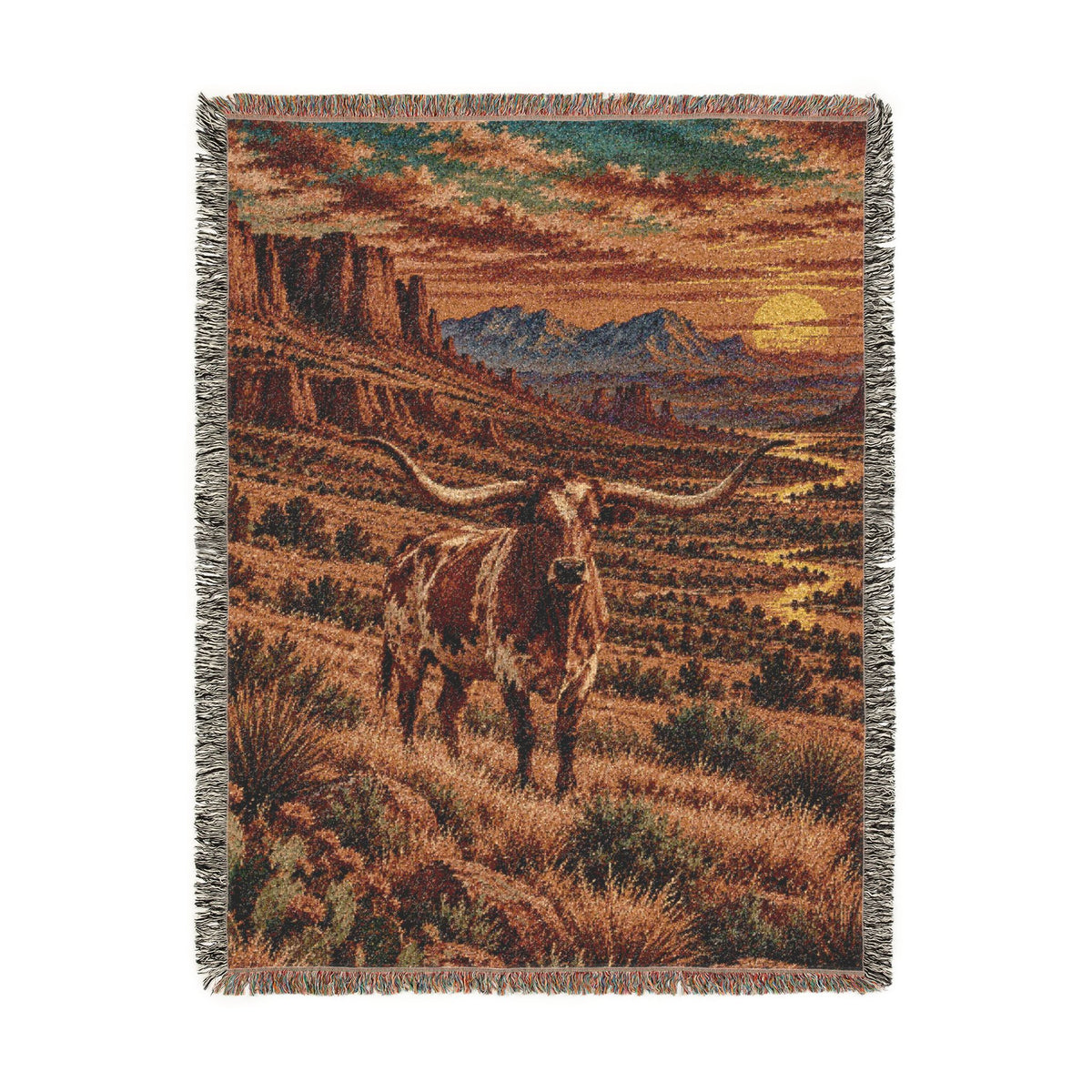 Rustic Western Throw Blanket