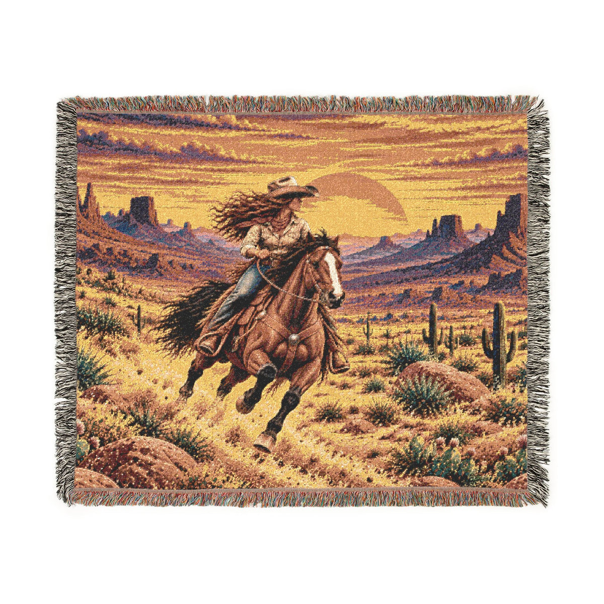 Cowgirl Woven Blanket