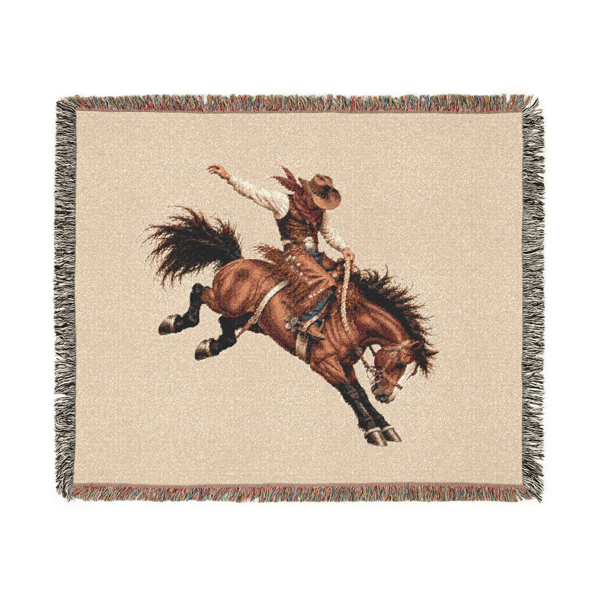 Rodeo Cowboy Woven Blanket