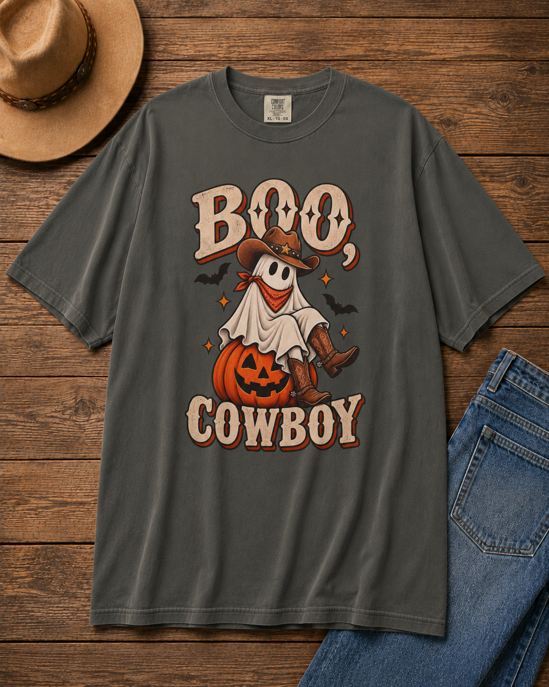 Boo Cowboy Halloween Shirt