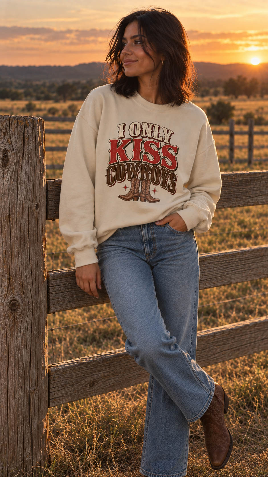 I Only Kiss Cowboys Sweatshirt
