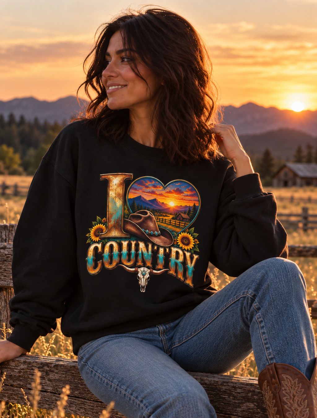 I Love Country Sweatshirt